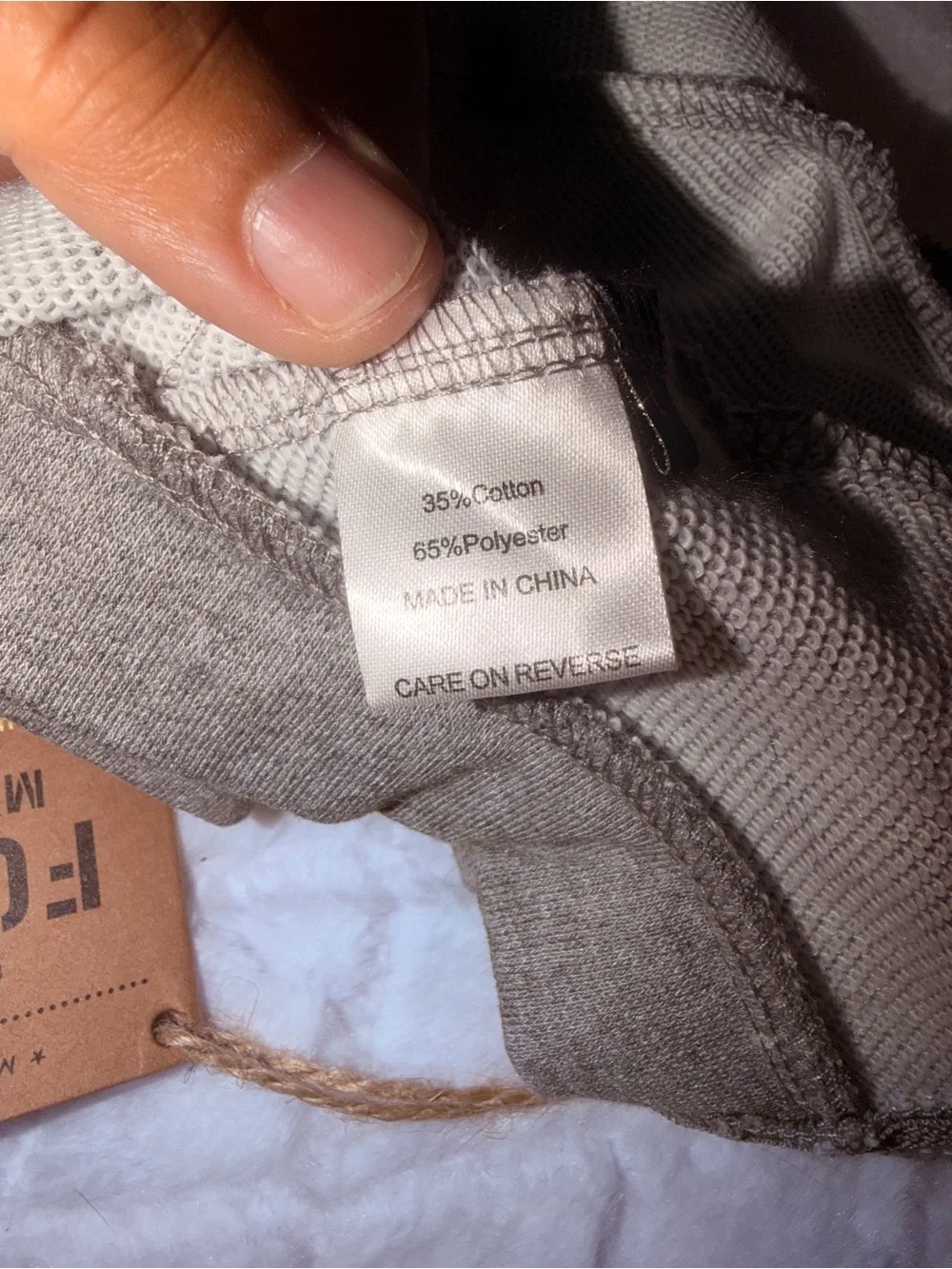 Free People Grey Pet Hoodie with Black Graphic Detail